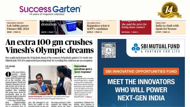 08 Aug 2024: The Hindu Daily, News Paper Analysis смотреть онлайн