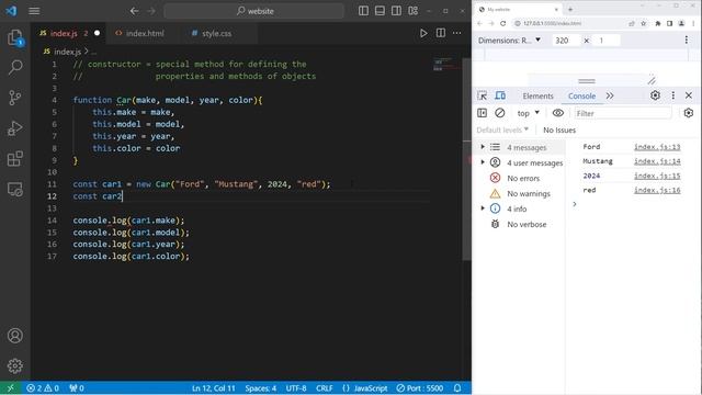 КОНСТРУКТОРЫ в JS // JavaScript CONSTRUCTORS смотреть онлайн