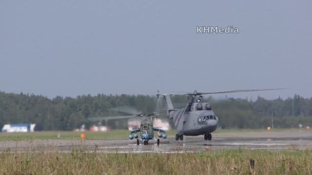 взлёт Ми-35 RF-13383 Кубинка 2018