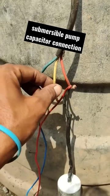submersible pump capacitor connection #youtube #electrical #electronic #viralvideo #shortvideo #sho смотреть онлайн