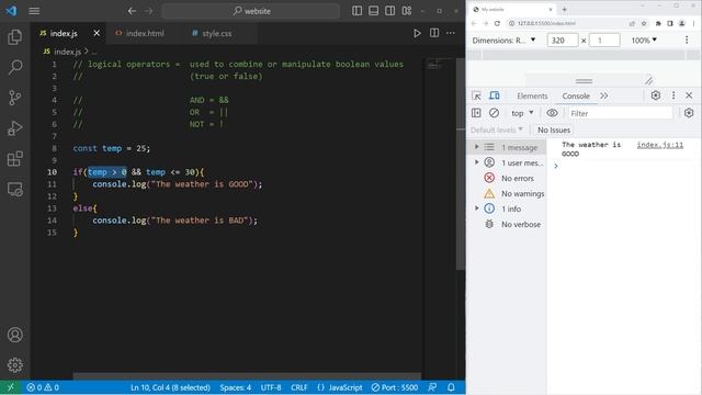 ЛОГИЧЕСКИЕ ОПЕРАТОРЫ JavaScript // JavaScript LOGICAL OPERATORS_17 смотреть онлайн
