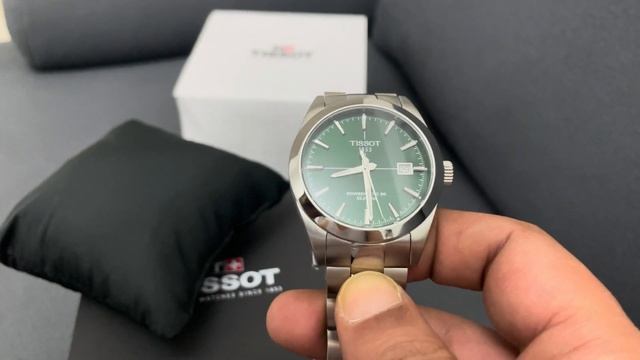 Tissot gentleman powermatic 80, automatic, green dial смотреть онлайн