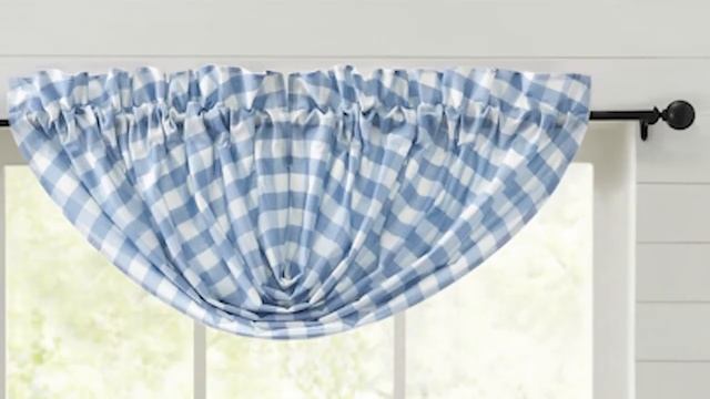 Annie Buffalo Blue Check Window Curtains - Country Rustic Farmhouse Decoration for Windows смотреть онлайн