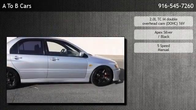 2003 Mitsubishi Lancer 2003 Mitsubishi Evo VIII 5 speed manual We finan - Sacramento смотреть онлайн