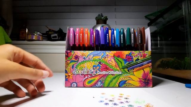 Unboxing 60 count ZEBRA doodler'z Classic Gel Stick Pens - Fashion, Glitter, Neon, Metallic, Pastel смотреть онлайн
