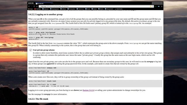 newgrp (switching groups unix command) смотреть онлайн