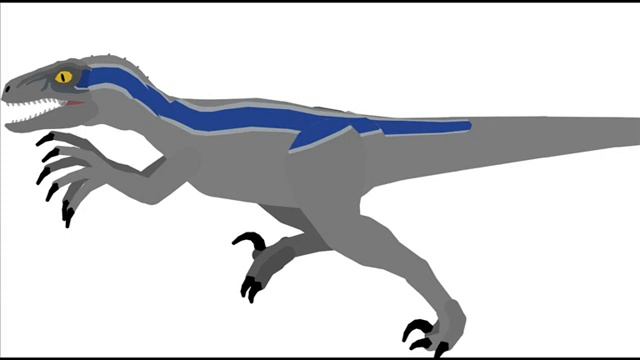 JW Blue Velociraptor Stick Figure By Me смотреть онлайн