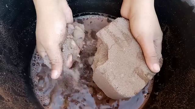 Asmr- Pure Red Sand Water Crumbling❤️