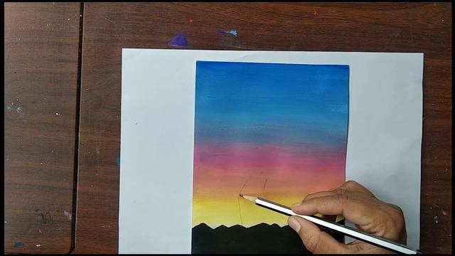 How to paint a Girl with Camera for Beginners | Girl at Sunset Acrylic Painting смотреть онлайн