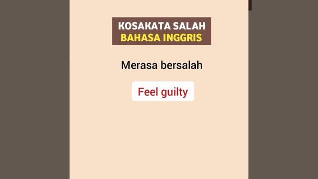 KOSAKATA SALAH BAHASA INGGRIS смотреть онлайн