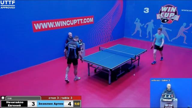 Нечитайло Евгений 3-0 Зезюлин Артем Турнир Восток 3 WIN CUP 7.01.21 Прямая трансляция Зал 3 смотреть онлайн