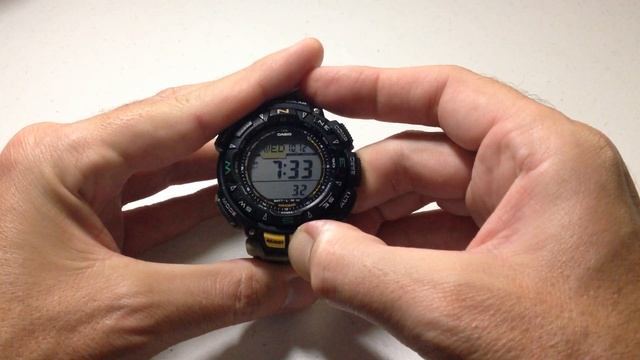 Casio Pro Trek (PRG240): Auto Backlight Feature (Wrist Tilt)