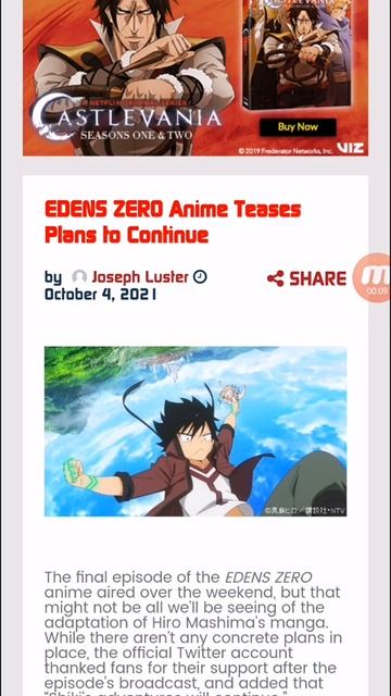 EDENS ZERO Anime Teases Plans to Continue смотреть онлайн