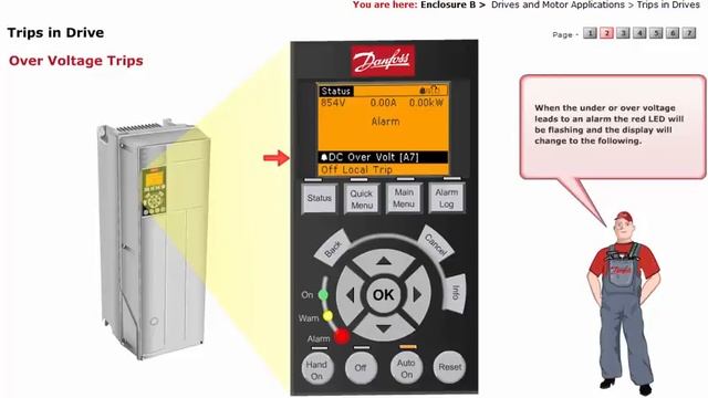 Danfoss Frequancy converter, Lesson 16, FC Automation Drive Inclouser B Drvies and Motor App1 смотреть онлайн