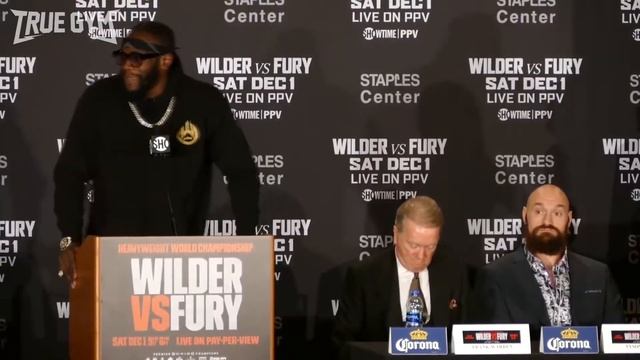 Пресс конференция Тайсон Фьюри - Деонтей Уайдер перед боем РУССКАЯ ОЗВУЧКА смотреть онлайн