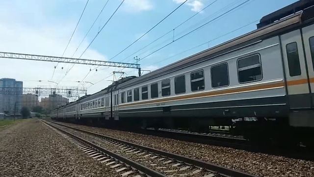 ЭД4М-0476 ЦППК Перекраска Наше Подмосковье На перегоне Очаково-Матвеевское смотреть онлайн