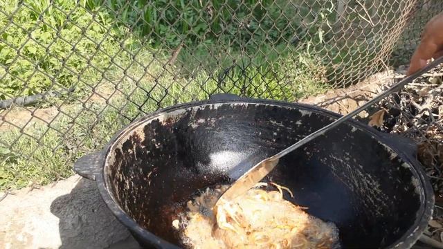 Плов в казане на даче на природе, #вкусно и просто , смотреть онлайн
