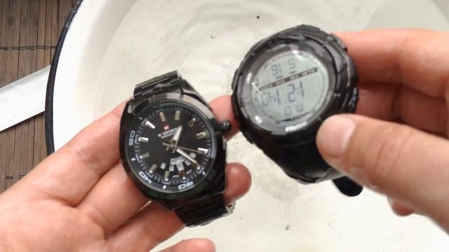 Watch Naviforce 9038.Skmei 1025,The test in water. смотреть онлайн