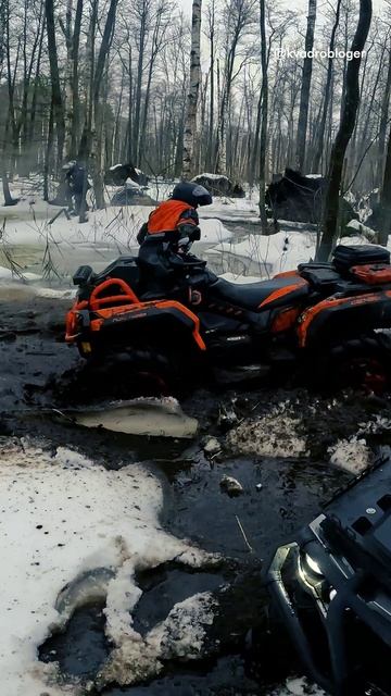 Красное BRP на черном торфе #brp #atv #квадроциклы смотреть онлайн