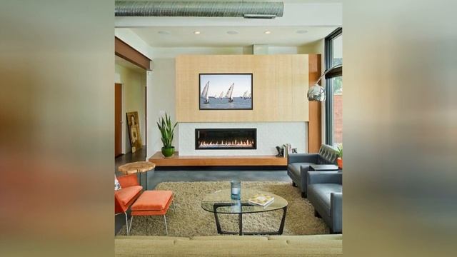 75 Living Space With A Plaster Fireplace And A Media Wall Design Ideas You'll Love 🏡 смотреть онлайн
