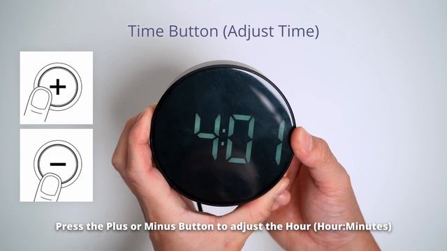 Ikea Plugget Digital Alarm Clock (Black)