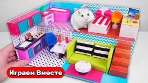 Хомяк выбирается из запутанного лабиринта с ловушками ! Строим Лабиринт ! Видео для детей