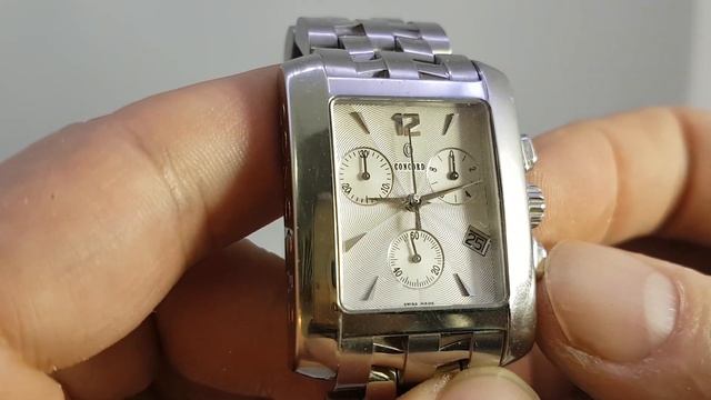2004 Concord Sportivo chronograph watch with box and papers смотреть онлайн