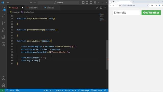 ПОГОДА приложение на JavaScript // Build a JavaScript WEATHER APP смотреть онлайн