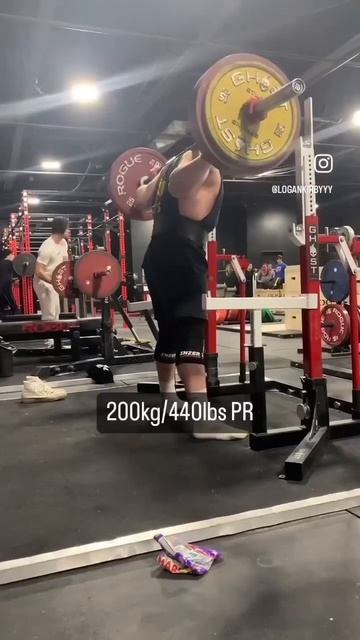 200kg/ 440lbs squat PR смотреть онлайн