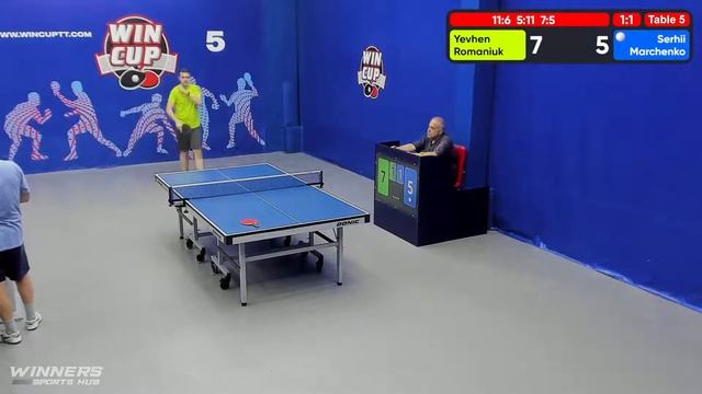 16:00 Романюк Евгений 2-3 Марченко Сергей стол 5 ЮГ-4 10.07.22 смотреть онлайн