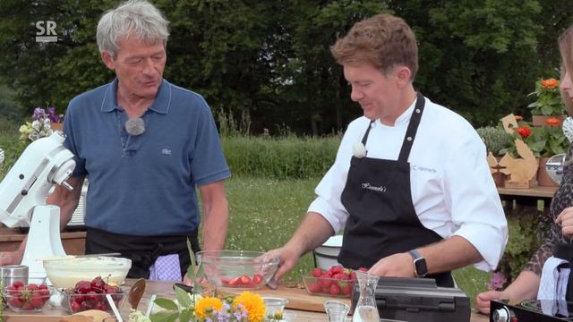 Webenheimer-Walnuss-Waffeln mit Erdbeeren - Cliff Hämmerle kocht "Mit Herz am Herd" im Ludwigspark смотреть онлайн