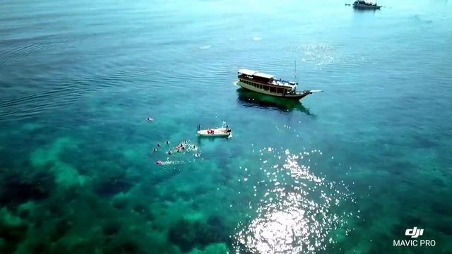 Drone footage of Manta ray diving with KSH friends at Labuan Bajo смотреть онлайн