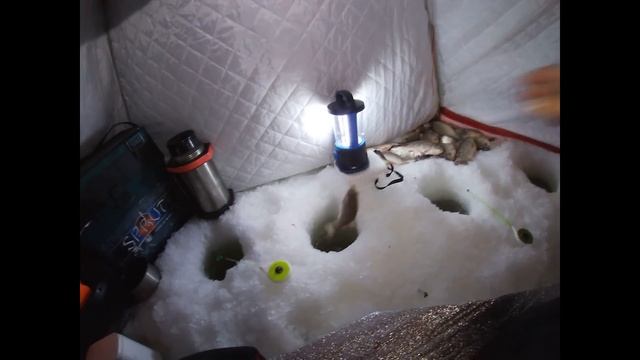 Ловля Крупного КАРАСЯ Зимой со льда! Ночная рыбалка! смотреть онлайн