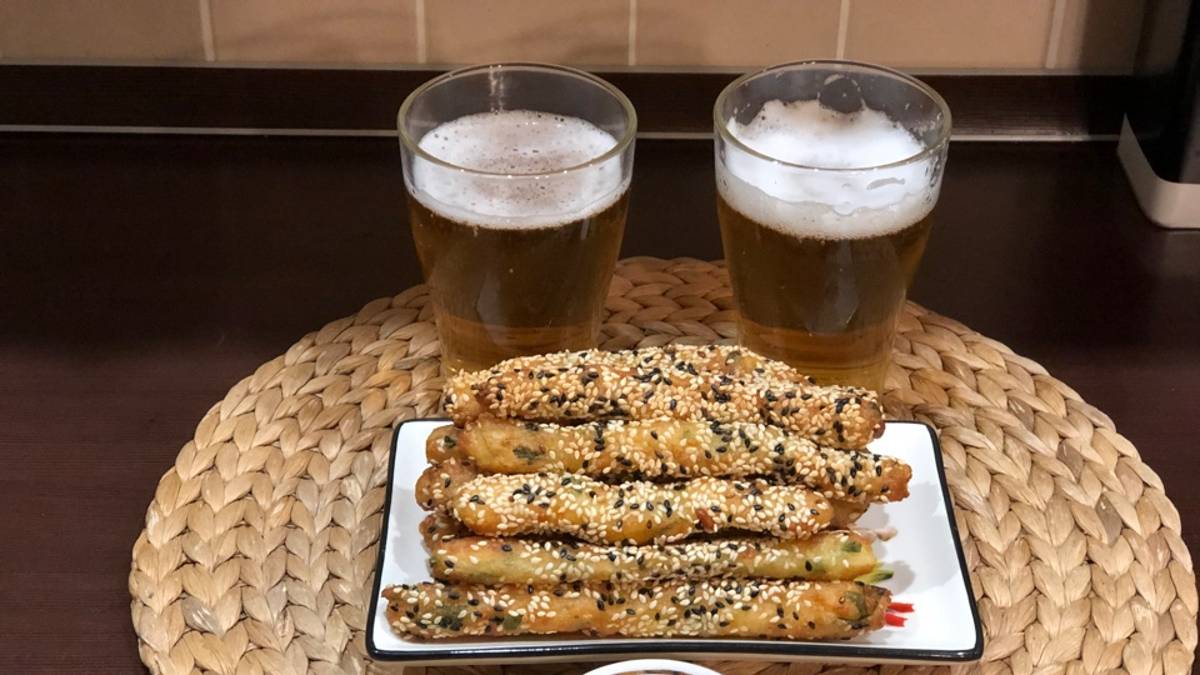 Закуска к пиву. Картофельные палочки с сыром. смотреть онлайн