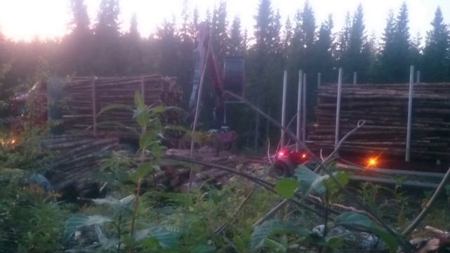 Scania R580 loading with Loglift 96s смотреть онлайн