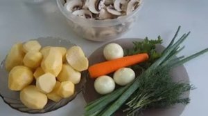 Картофельный суп пюре с грибами. Маринкины творинки. Всем МИРА и Добра!