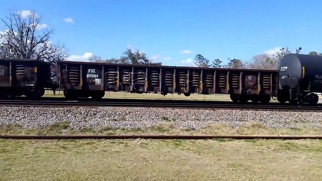 Q691 South bound manifest freight passing through Ludowici GA 2/20/22 смотреть онлайн