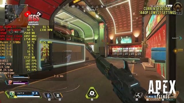 Apex Legends on Ryzen 7 3700x + RX 5700 XT 1080p, 1440p benchmarks! смотреть онлайн