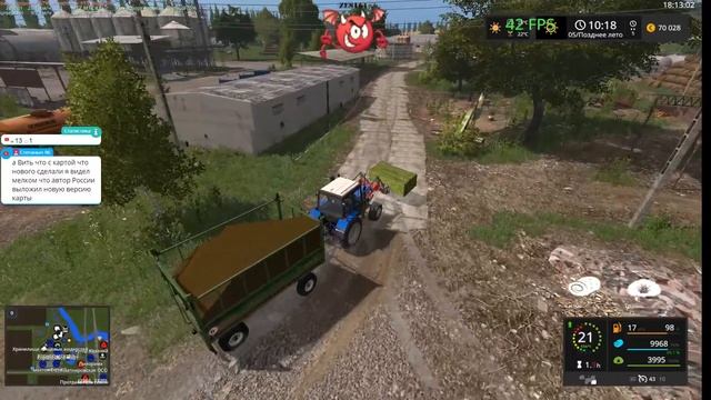 Farming Simulator17 карта Россия 2.1.4 немного работы в поле и на производстве смотреть онлайн