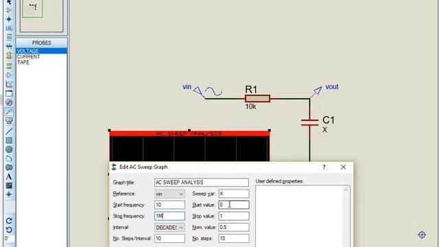 #Proteus شرح AC Sweep graph: (plot Frequency Response for variable component &parameters value) شرح смотреть онлайн
