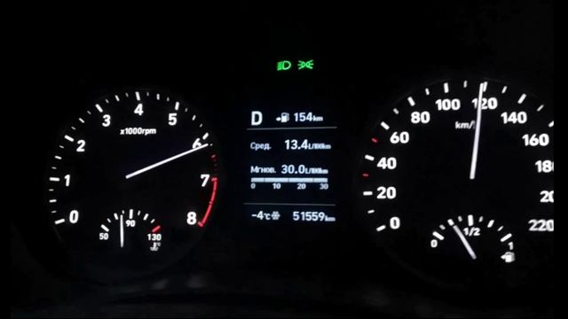 Acceleration Hyundai Solaris 1.6 2019 AT