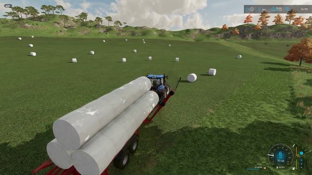 FS 22 Haut-Beyleron 6 * Storing Wrapped Grass and Hay Bales * Farming Simulator 22 смотреть онлайн