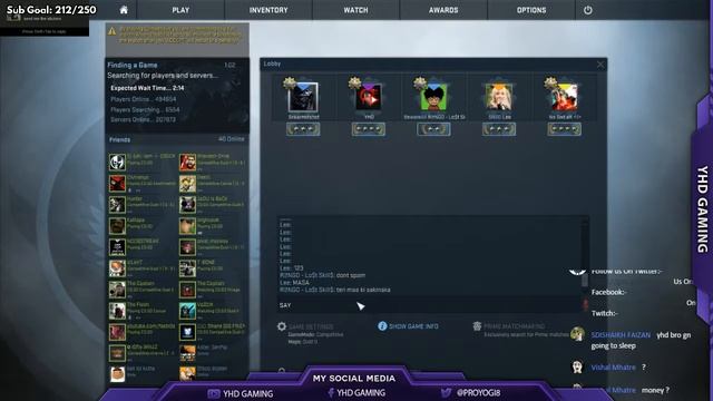 CSGO Live Road To 250 Subs смотреть онлайн