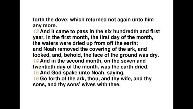 The first book of Moses -GENESIS-Chapter 8 смотреть онлайн