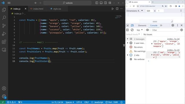 JavaScript ARRAYS of OBJECTS are easy _48 смотреть онлайн