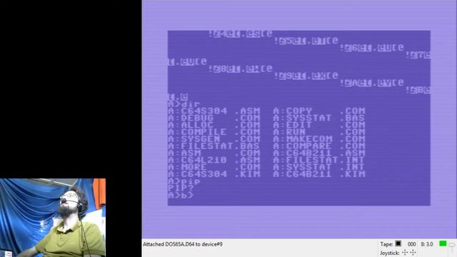 Running DOS/65 on Vice 64 3.0 (C64 emulator). My very first time смотреть онлайн