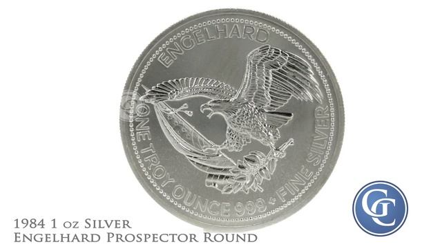 1984 1 oz Silver Engelhard Prospector Round смотреть онлайн