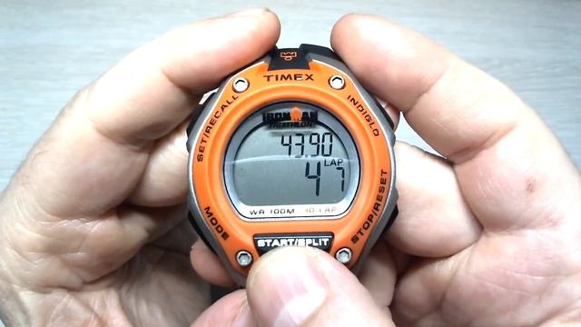 Timex T5K529 Ironman 30 Lap Oversize Watch - Black/Orange