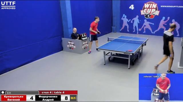 23:10 Криворотько Евгений (0:3) Федорченко Андрей стол 4 Юг-4 07.04.21 смотреть онлайн