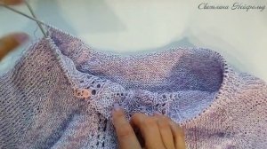 Как вязать росток в реглане снизу